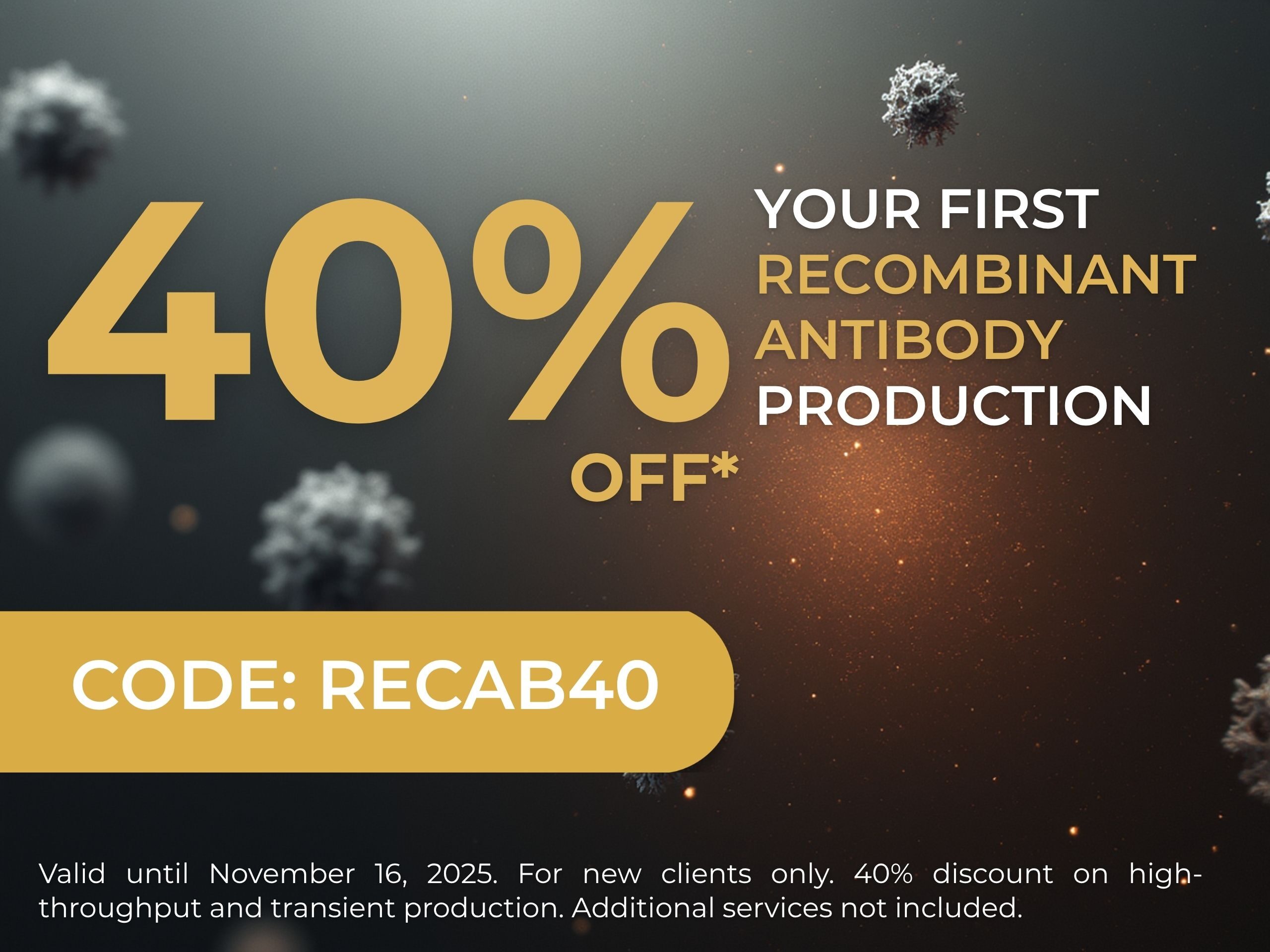 Recombinant antibody production promo code