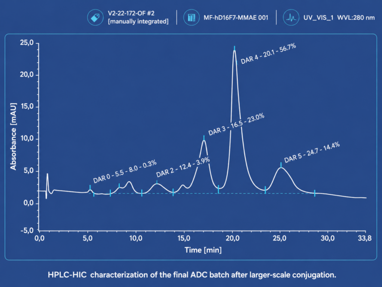 HPLC result for ADC conjugation